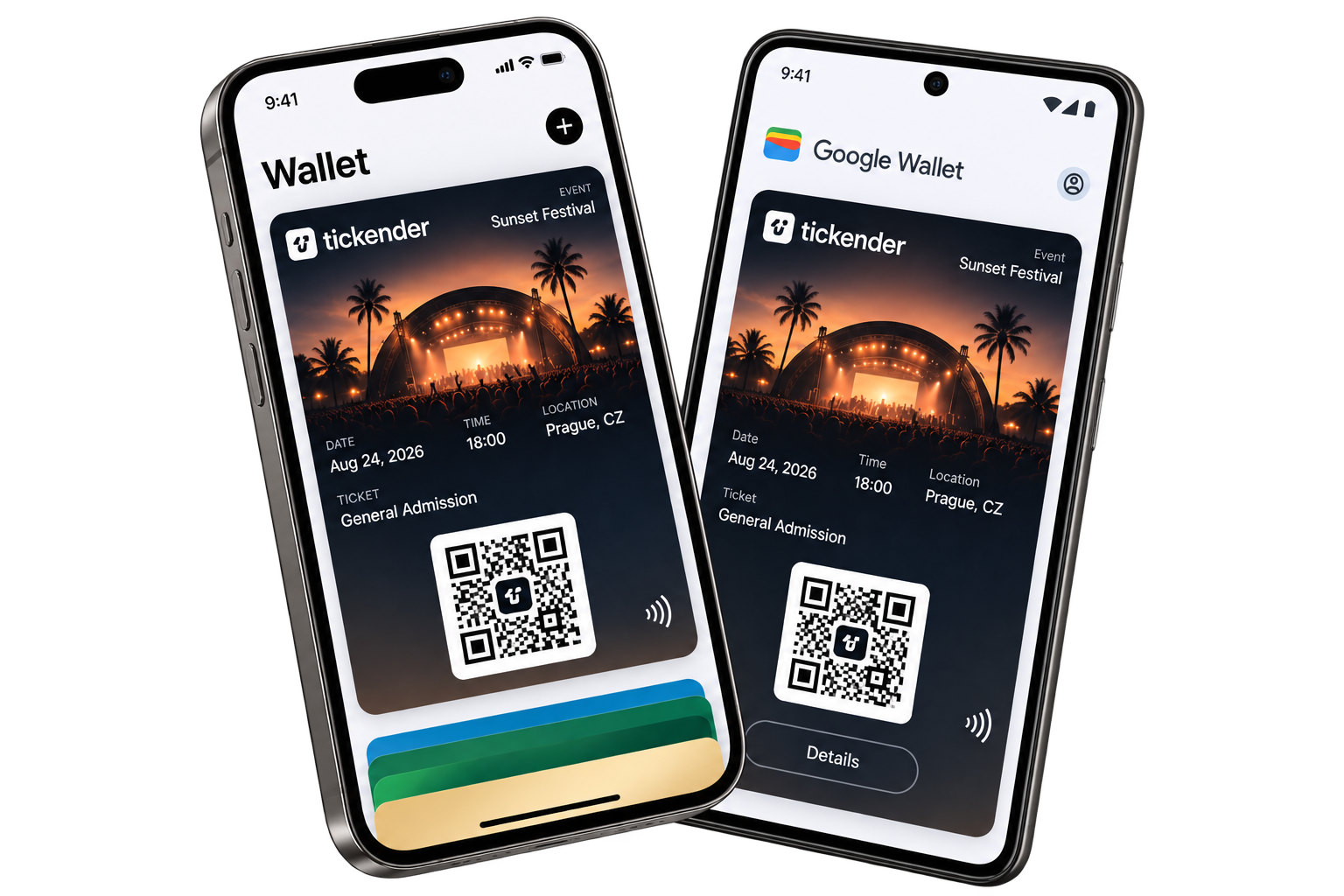 Vstupenka na akci v Apple Wallet a Google Wallet